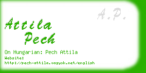 attila pech business card